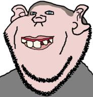 animated bald big_lips blue_eyes crooked_teeth ear grey_shirt kurwa large_ear plambing polack poland polish skinhead soyjak subvariant:impish_amerimutt talking teeth variant:impish_soyak_ears // 598x625 // 56.7KB