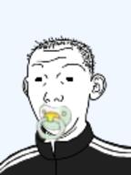 baby clothes ear hair pacifier soyjak track_suit variant:kuzjak // 97x129 // 7.9KB