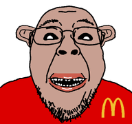 amerimutt clothes ear mcdonalds mutt mutt_lips red_lips red_shirt tan_skin variant:bernd // 1255x1175 // 40.0KB
