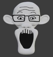 3d ear glasses monkey open_mouth soyjak subvariant:monkeyplier variant:markiplier_soyjak // 790x856 // 440.2KB