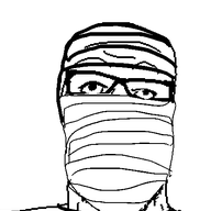 clothes glasses hat mummy soyjak variant:a24_slowburn_soyjak // 445x624 // 18.8KB