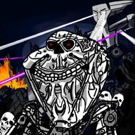 fire laser skeleton terminator variant:chudjak variant:feraljak variant:gapejak variant:impish_soyak_ears variant:markiplier_soyjak // 750x750 // 640.4KB