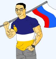 artist:kraut eyes_like_the_o-o-cean flag:buryatia hair kraut_(user) mongolian subvariant:muscular_chud2 variant:chudjak // 1834x1913 // 226.9KB