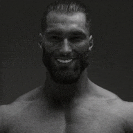 animated beard full_body grey_skin nas:gigachad pose smile