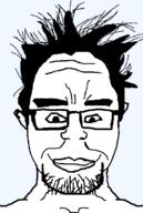 chud ear glasses hair merge smile soyjak stubble subvariant:chudjak_front subvariant:plierchud variant:chudjak variant:markiplier_soyjak wrinkles // 484x718 // 1.3MB