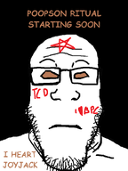 coal hell joyjak neutral neutralplier pentagram pentagram_forehead_mark poop poopson soyjak subvariant:neutralplier twitter variant:markiplier_soyjak xitter // 600x800 // 36.0KB