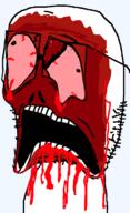 bleeding_wound blood bloodshot_eyes faceless glasses gore_of_my_comfort_character meta:tagged_by_emerald stubble teeth transparent_background variant:sackjak // 467x769 // 80.8KB