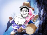 2soyjaks are_you_soying_what_im_soying blue cold freezing frost glasses hair hammer ice ice_climber icey nes nintendo pink stubble variant:gapejak variant:markiplier_soyjak video_game // 1247x935 // 1.1MB