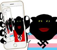 black_skin subvariant:branigger swastika transgender_flag vantablack vantablack_skin variant:brandon yellow_sclera // 2160x1884 // 1.3MB