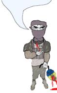 2soyjaks balaclava blood bloodshot_eyes blue_eyes buff closed_mouth clothes crying eyelashes full_body glasses holding_knife holding_object knife military military_uniform mustache open_mouth russia severed_head soldier soyjak speech_bubble speech_bubble_empty stubble subvariant:unbotheredchud tongue ukraine variant:bernd variant:chudjak vein war_crime yellow_teeth z_(russian_symbol) // 981x1608 // 354.4KB