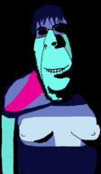 arm armor blue_hair blue_skin deltarune evil grin ominous smile undertale variant:cobson video_game // 419x720 // 25.4KB