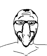 balding glasses hair jewish_nose jews large_nose soyjak stubble variant:shabbos_soy white_background wrinkles // 545x643 // 2.9KB