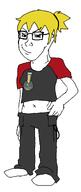 award belly black_shirt female glasses kate kate_hikes meta:not_oc nate soyteen variant:soyak yellow_hair // 520x1238 // 23.3KB