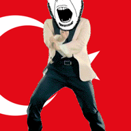 animated country dance flag flag:turkiye full_body gangnam_style glasses irl open_mouth push_pin soyjak sticky stubble turkiye variant:cobson // 300x460 // 287.7KB