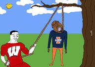 2soyjaks ack aryan_chad balding brown_skin chad hanging illinois soyjak total_nigger_death tree united_states variant:chudjak wisconsin // 2100x1500 // 875.3KB