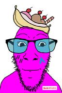 admin banana banana_split_ice_cream blue_glasses glasses happy ice_cream pink_skin quote quote_(user) smile stubble template tinted_glasses variant:dylanjak white_background // 552x827 // 72.9KB