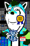 award diaper ear exadv1 eyebrows eyes furfag furry glasses hair hand holding_object name_tag soyjak space space_station_13 ss13 stubble subvariant:wholesome_soyjak tail variant:gapejak video_game // 676x1021 // 294.5KB