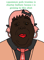 anime arrow black_skin bloodshot_eyes brown_skin faggot gooner itoddler nigger niggerbabble quote red_lips shitskin spam spammer subvariant:hunky_twink_sex_machine tranime_girl ugly variant:alicia yellow_eyes // 592x808 // 39.9KB