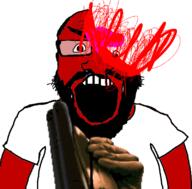 blood dead doom glasses gun hand meta:tagme stubble subvariant:science_lover variant:markiplier_soyjak // 800x789 // 197.1KB