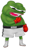 amphibian animal boxing boxing_glove clothes frog full_body green_skin lips nas nas:pepe open_mouth pepe pepe_the_frog shirtless shoe subnas:apu teeth tongue transparent_background // 640x1038 // 492.2KB