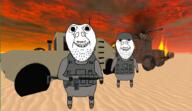 2soyjaks Iron_edit M4a1 National_guard alive assault black_gloves brown_shoes brunetto_city brunetto_city_national_guard bulletproof_vest burning crash fire full_body glove gray_pants gray_shirt happy humvee kneepad mag_pouch marine military rifle rifle_on_back roblox sand smile soldier subvariant:brunetto tactical template variant:bernd war // 2101x1213 // 730.8KB