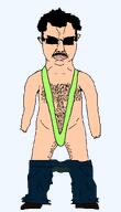 big_hair borat chest_hair clothes glasses hair movie mustache speedo subvariant:chudjak_front subvariant:obsessedchud sunglasses swimsuit variant:chudjak // 1092x1911 // 109.5KB