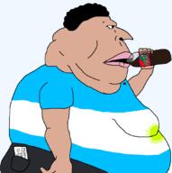 argentina bottle drink drinking fat latino looking_to_the_right manaos obese subvariant:meximutt_side variant:meximutt // 1052x1059 // 60.6KB