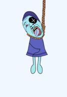 ack artist:Juaco astro_(dandy's_world) blanket bloodshot_eyes cartoon clothes crescent cross_eyes dandy's_world eyebrows hanging hat leg light_blue_skin mustache open_mouth rope sleeping_cap suicide variant:bernd // 1400x2000 // 90.8KB