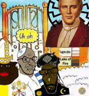 aryanheaven award black_skin bomb brown_skin catholic christian_identity christianity clothes hat heaven islam joseph_smith judaism kike kippah most_obsessed_faggot_award obese sandnigger sonnenrad star_of_david subvariant:branigger subvariant:euromutt subvariant:feral_merchant variant:brandon variant:feraljak variant:markiplier_soyjak video // 720x778, 8.1s // 4.0MB