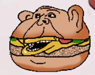 bun cheese ear hamburger lettuce lips objectsoy open_mouth series:foodeez! subvariant:impish_amerimutt subvariant:okynnig tomato variant:impish_soyak_ears // 310x243 // 78.4KB