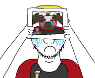 1_year_on_bald_men_with_glasses_website arm badge blushing brown_skin clothes covering_eyes crying distorted fat hand inception lips looking_at_you nail_polish nate nate_higger's_distant_cousin_(cape_rrackers) nate_higgers no_background photo photograph role_reversal sad shitskin stubble subvariant:hunky_twink_sex_machine subvariant:soyak_front tear transparent_background variant:alicia variant:soyak white_skin yellow_hair // 1104x901 // 120.3KB