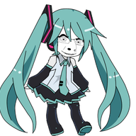 animated anime blue_hair boots clothes dance glasses hatsune_miku le_qa_dance necktie pigtails smile soyjak stubble variant:cobson // 449x432 // 141.1KB
