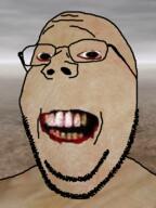 creepy glasses horror open_mouth soyjak stubble subvariant:wholesome_soyjak variant:gapejak youtube // 600x800 // 474.7KB
