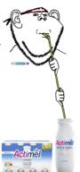 actimel bottle closed_mouth denmark drinking drinking_straw ear hand headband holding_object soyjak stubble subvariant:impdrink variant:impish_soyak_ears // 660x1412 // 331.0KB