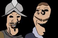 2soyjaks are_you_soying_what_im_soying armor black_eyes black_sclera clothes conquistador evil facial_hair hair hat helmet hidden history horny morion mustache ominous shadow smile soul_patch spain spanish trollge variant:gapejak variant:markiplier_soyjak // 1200x800 // 97.1KB