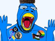 artist:soyia_agent autism beak blm_logo excited lgbt open_mouth palestine perm queen_of_spades retard twitter variant:goopjak xitter // 1088x808 // 237.7KB