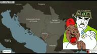 2soyjaks ack albania arm balkans black_skin bosnia brown_skin chetniggers chetniks chicken choking communism croatia fez germany glasses greece hand happy_merchant helmet hungary independent_state_of_croatia islam italy judaism kike laughing macedonia map montenegro monternigger mustache nazi_germany nazism open_mouth partisan rotten_teeth sajkaca serbia serbian serbnigger slovenia soyjak star stubble subvariant:chudjak_front suffocation swastika teeth tongue ustasha variant:bernd variant:chudjak video wikipedia yugoslav_national_movement yugoslav_partisans yugoslavia zbor // 854x480, 28.3s // 2.6MB