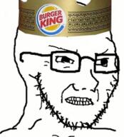 burger_king clothes concerned crown glasses gritting_teeth hat king soyjak stubble variant:soyak // 245x270 // 80.5KB