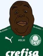 black_lives_matter black_skin blacked_com brasil brazil closed_mouth clothes fat flag flag:lgbt_pride_flag palmeiras puma_(brand) soccer south_america soyjak sp_(4chan) stubble text variant:alicia yellow_sclera // 774x1004 // 200.1KB