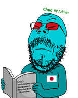 beard blue_skin body book closed_eyes closed_mouth flag:japan meta:namefags meta:not_oc meta:took_it_from_the_soywiki_award mustache reading red_glasses shemmy subvariant:mustached_gapejak svvt transparent_background variant:gapejak // 800x1000 // 208.9KB