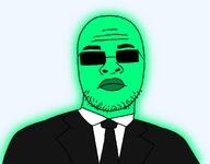 black_jacket central_intelligence_agency clothes federal_bureau_of_investigation glasses glowie glowing green_skin necktie suit suit_and_tie sunglasses variant:skajyosjak white_shirt // 1642x1287 // 166.0KB