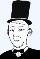 black_jacket bowtie closed_mouth clothes hat suit top_hat variant:kuzjak white_shirt white_skin // 810x1200 // 18.5KB