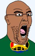 bald brown_skin egypt faiyum flag flag:faiyum glasses governorate hair open_mouth soyjak stubble tongue transparent transparent_background variant:imhotep // 529x832 // 51.9KB