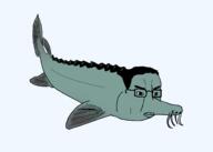 animal fish frown full_body glasses series:animaljaks soyjak sturgeon variant:chudjak // 1400x1000 // 93.1KB