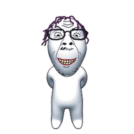 3d animated artist:gemmy_nutz flag:transgender_pride_flag full_body glasses heart holding_object lipstick purple_hair stubble tranny transheart variant:bernd // 540x540 // 2.6MB