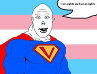 bald ear flag:transgender_pride_flag looking_at_you muscular_male nose open_mouth speech_bubble text trans_rights variant:vlodson voldson_says_trans_rights // 1500x1154 // 339.5KB