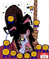 award bloodshot_eyes brown_hair bu5t_(user) bug crying dark_skin discord distorted flies fly glasses hello_my_name_is_(sticker) multiple_awards open_mouth pedophile red_shirt rope stinky stubble subvariant:euromutt teeth tongue trend:slopjak vantablack_skin will_never_be_white_award yellow_teeth // 594x712 // 275.4KB