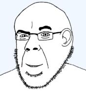 closed_mouth ear glasses remastered series:cobson_brothers smile soyjak stubble subvariant:narge transparent_background variant:cobson // 760x828 // 39.5KB