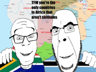 2soyjaks africa botswana country flag:botswana flag:south_africa glasses looking_at_you map no_more_brother_wars peace smile south_africa stubble text variant:cobson variant:feraljak // 800x600 // 248.4KB