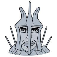 armor chud closed_mouth daedric_prince glasses grey_sclera grey_skin jyggalag nasal_helmet the_elder_scrolls the_elder_scrolls_iv:_oblivion video_game white_background // 1000x1000 // 232.0KB